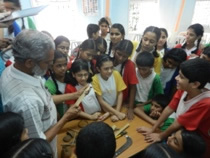 Art to Schools, Kite Painting Demonstration by Chitra Vaidya at Madhavrao Bhagwat High School, Vile Parle, Mumbai Art to Schools, Kite Painting Demonstration by Chitra Vaidya at Madhavrao Bhagwat High School, Vile Parle, Mumbai